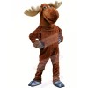 Funny Brown Moose Mascot Costume Adult