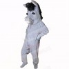 Smiling Grey Donkey Mascot Costumes Cartoon