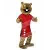 Brown Beaver with Red Suit Mascot Costumes Cheap