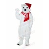 Polar Bear With Hat Mascot Costumes Cartoon