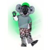 Koala with Green Hat Mascot Costumes Animal