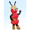 Red Ant with Hat Mascot Costumes Cartoon