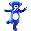 Happy Blue Bear Mascot Costumes Cartoon