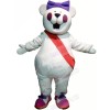 Funny Bear with Purple Bowknot Mascot Costumes