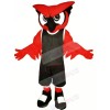 Red Owl with Black Suit Mascot Costumes