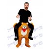 Piggyback Teddy Bear Carry Me Ride Brown Bear Mascot Costume