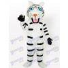 White Tiger with Black Stripes Adult Mascot Costume Type B