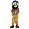 Lumberjack with Blue Hat Mascot Costume