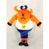 Orange Monster with Long Ears Mascot Costume School