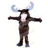 Smiling Black Moose Mascot Costumes Cartoon