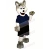 Funny Dog with Blue T-shirt Mascot Costumes Cartoon