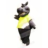 Strong  Rhino with Big Mouth Mascot Costumes Adult