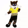 Sport Fox with Yellow Shirt Mascot Costumes School