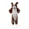 Plush Brown Bulldog Mascot Costumes Cartoon