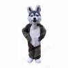 Smiling Grey Plush Husky Dog Mascot Costumes School