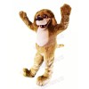 Happy Brown Plush Dog Mascot Costumes Adult	
