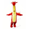 Red Slim Dragon Mascot Costumes Cartoon