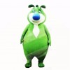 Green Bear Mascot Costumes Cartoon