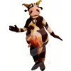 Funny Brown and White Cow Mascot Costumes Adult