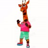 Sport Lightweight Giraffe with Red Shirt Mascot Costumes Cartoon
