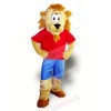 Funny Lion with Big Eyes Mascot Costumes Cartoon	