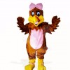 Girl Turkey with Pink BOW Mascot Costumes School