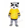 Cute Raccoon with Yellow T-shirt Mascot Costumes Animal	