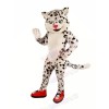 Happy Snow Leopard Mascot Costumes Cartoon