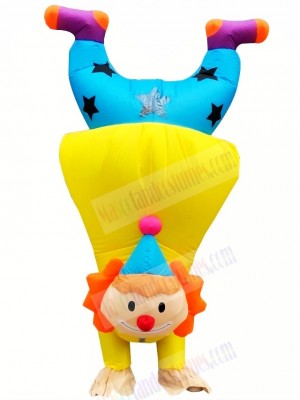 Funny Upside-down Handstand Clown Buffon Inflatable Mascot Costumes Cartoon