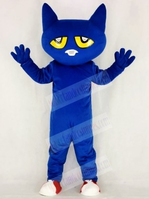Funny Blue Pete Cat Mascot Costume School