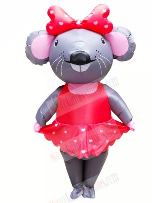 Mrs. Mouse with Red Dress Inflatable Mascot Costumes Cartoon