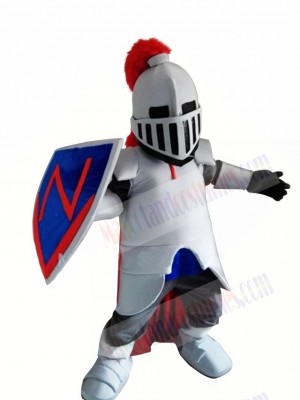 Blue Knight Spartan Trojan Mascot Costume