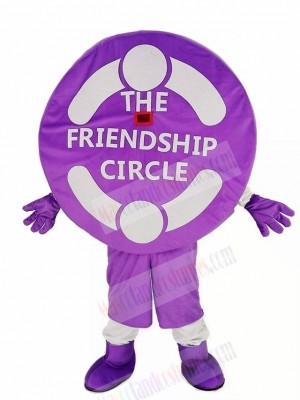 Realistic New Friendly Purple Friendship Circle Mascot Costume Cartoon