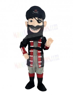 Cool Blackbeard Pirate Mascot Costume People