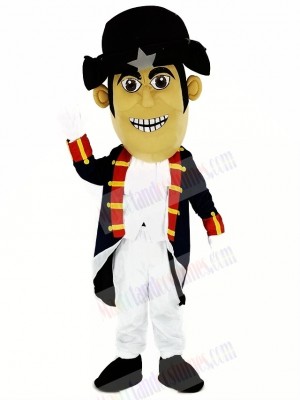 Patriot with Dark Blue Cloth Mascot Costume People