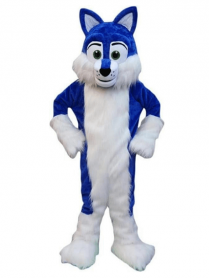 Royal Blue Husky Dog Plush Mascot Costume Animal