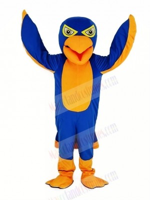 Royal Blue and Orange Falcon Mascot Costume Animal