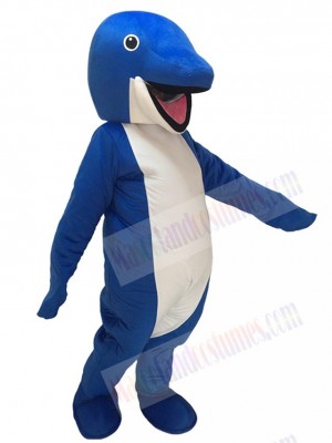 Cute Blue Whale Costume Mascot