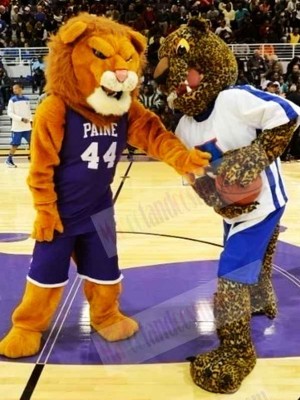 Sporty Lion and Leopard Mascot Costume 