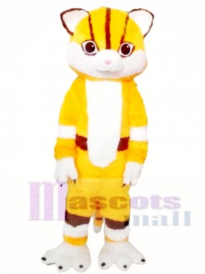 Yellow Cat Mascot Costume