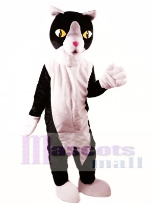 Black and White Cat Mascot Costume