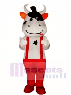 Red Cattle Cow Mascot Costume