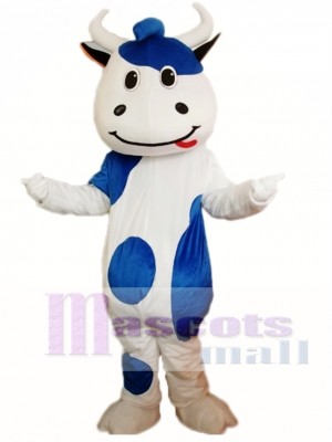 Blue Cattle Cow Mascot Costume