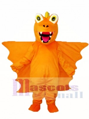 Orange Long Thorn Dragon Mascot Adult Costume