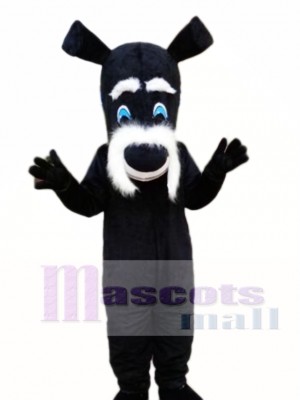 Black Dog Mascot Costume Cartoon