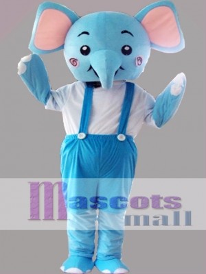 Blue Elephant Mascot Costume Cartoon