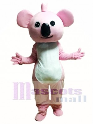 Pink Koala Cartoon Mascot Costume