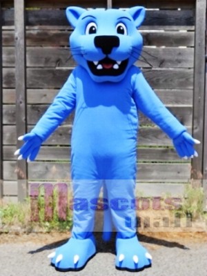 Blue Panther Leopard Mascot Costume