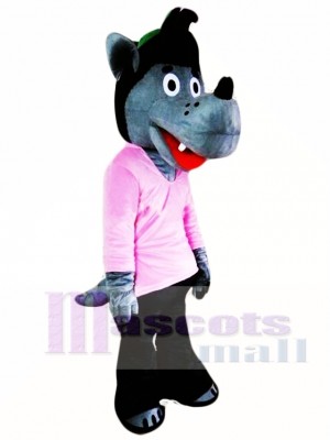 Cartoon Wolf Mascot Costume