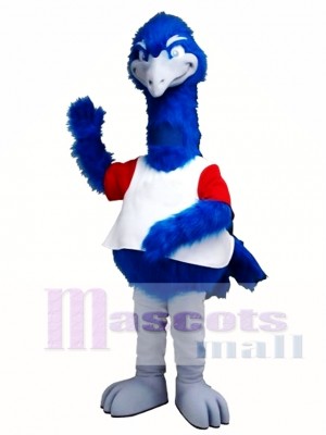 Big Tall Blue Bird Ostrich Mascot Costume